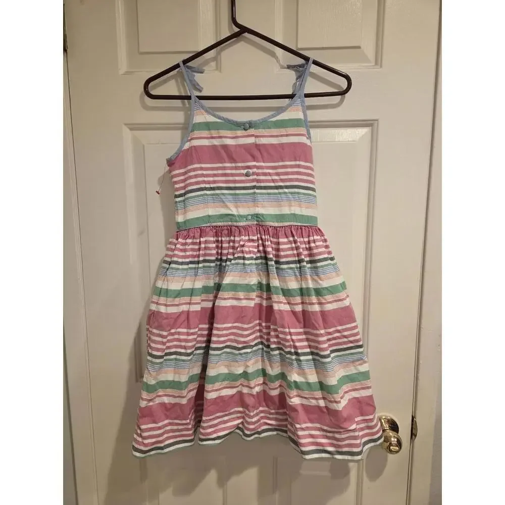 Polo ralph Lauren size 12 oxford Girls' Striped Sleeveless Summer Dress